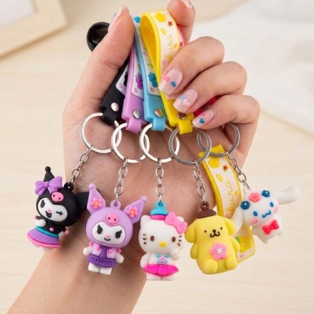 Chaveiro Gatinha Hello 3D Silicone Emborrachado Decorativo