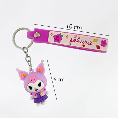 Chaveiro Gatinha Hello 3D Silicone Emborrachado Decorativo