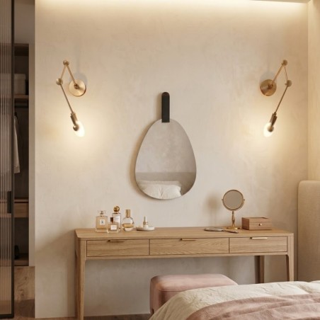 Espelho De Parede Com Alça Decorativo Orgânico Banheiro
