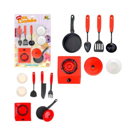 Kit Cozinha Fogão Com 8 Peças Brinquedo Infantil 2