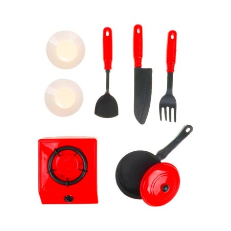 Kit Cozinha Fogão Com 8 Peças Brinquedo Infantil