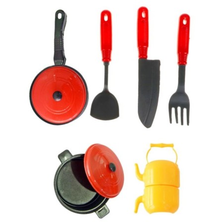 Kit Cozinha Fogão Com 8 Peças Brinquedo Infantil
