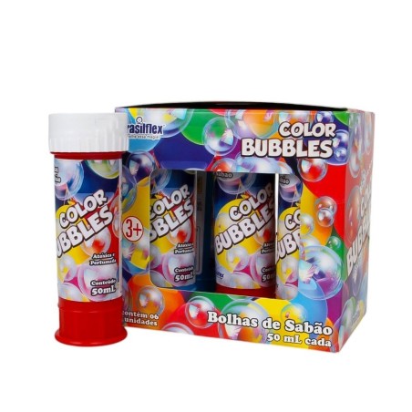 Bolhas De Sabão Color Bubbles Atóxica Perfumada 50ml