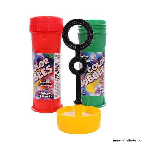 Bolhas De Sabão Color Bubbles Atóxica Perfumada 50ml