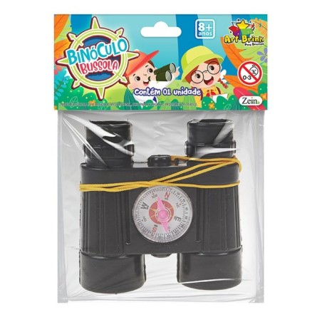 Binóculo Colorido Infantil De Brinquedo Com Bussola E Cordão
