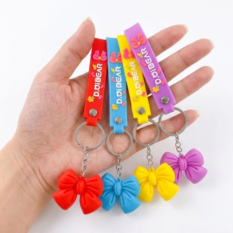 Chaveiro Lacinho 3d Decorativo Emborrachado Para Chaves Bolsa