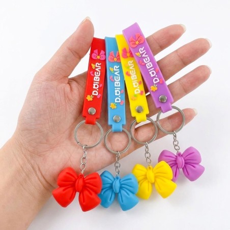 Chaveiro Lacinho 3d Decorativo Emborrachado Para Chaves Bolsa