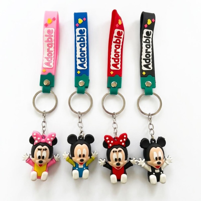 Chaveiro Ratinhos 3d Decorativo Emborrachado Para Chaves Bolsa