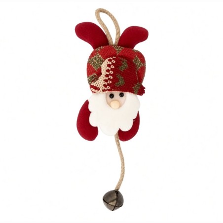 Enfeite De Porta Pendente Papai Noel Sino Natal 23 Cm 2