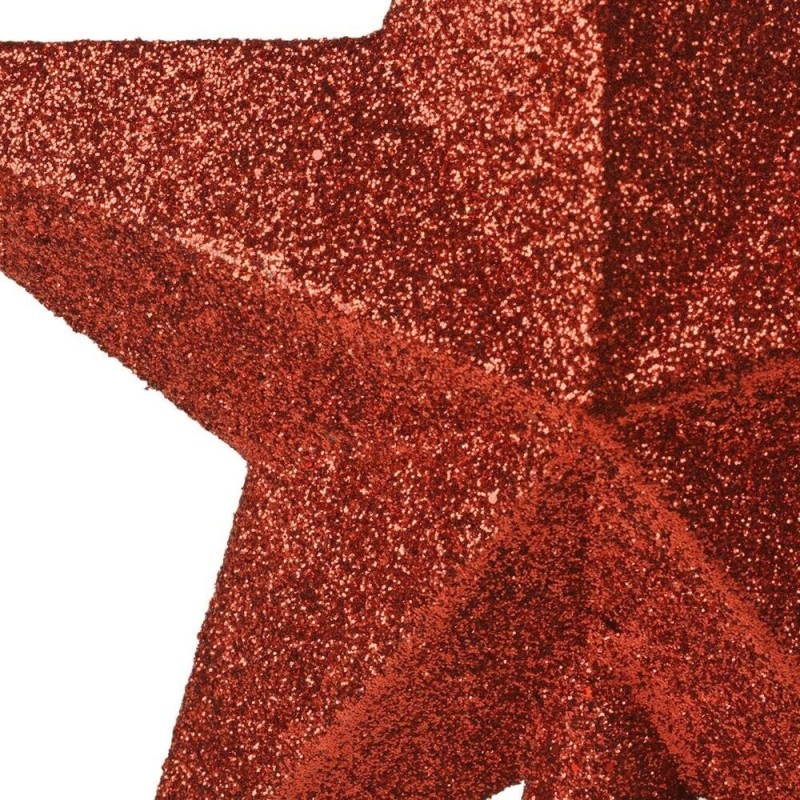 Estrela Com Glitter Ponteira Para Árvore De Natal 20cm