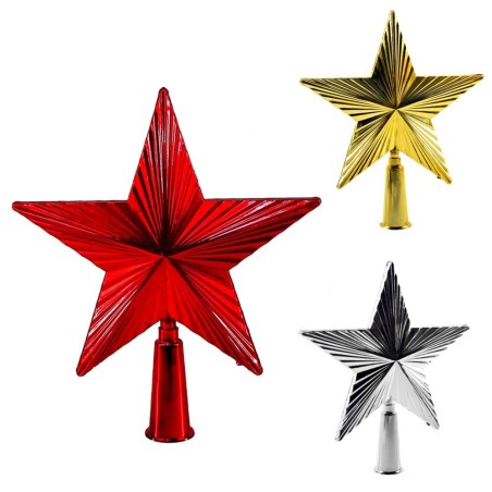 Ponteira Estrela Decoração Para Árvore De Natal 18cm