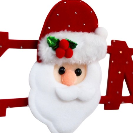 Enfeite Faixa Decorativa Feliz Natal Com Papai Noel 120cm 2