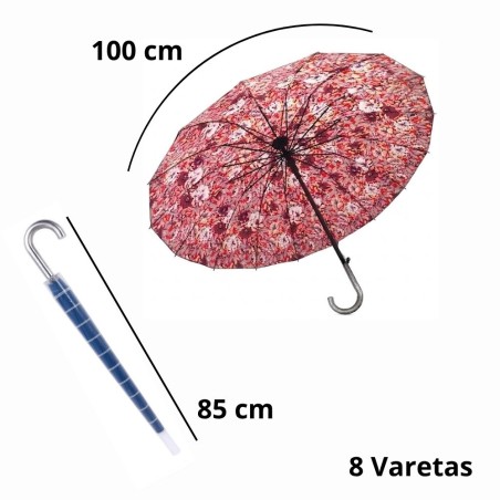 Guarda Chuva 8 Capa Telescópio Retrátil 8 Varetas 100 Cm