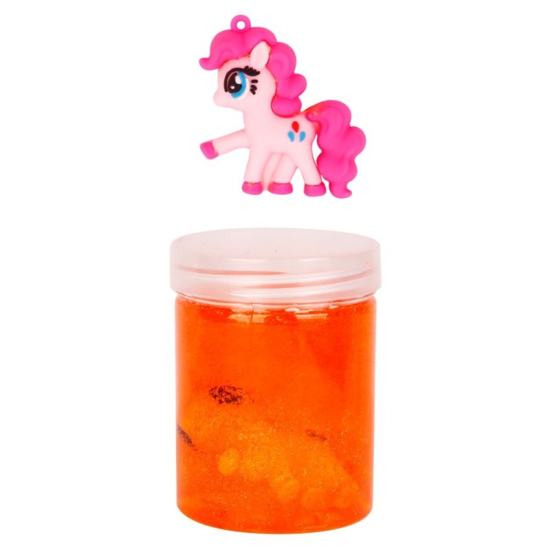 Massinha Slime Durinho Glitter Com Unicórnio De Brinquedo No Pote 160g