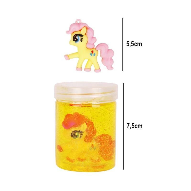 Massinha Slime Durinho Glitter Com Unicórnio De Brinquedo No Pote 160g