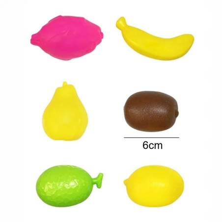 Brinquedo Kit Frutinhas Comidinhas Realistas Infantil Com 6 Peças