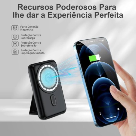 Carregador Portátil Rápido Power Bank 22,5W H'Maston Magsafe Indução
