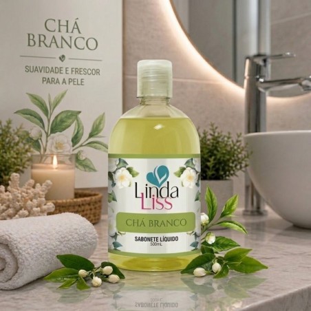 Sabonete Líquido Corporal 500ml Fragrância Chá Branco 2