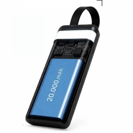 Carregador Portátil Rápido Power Bank Com Led Lanterna 20.000 MAh 2A 2