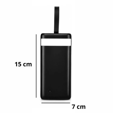 Carregador Portátil Rápido Power Bank Com Led Lanterna 20.000 MAh 2A