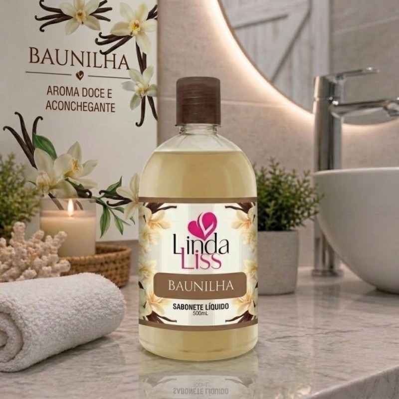 Sabonete Líquido Corporal 500ml Fragrância Baunilha