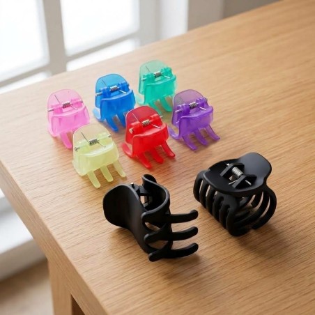 Kit Prendedor Piranha Presilia Tridente 2,5cm Preto 12 Peças 2