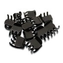 Kit Prendedor Piranha Presilia Tridente 2,5cm Preto 12 Peças