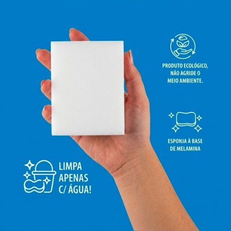 Esponja Bucha Mágica Limpeza Poderosa Melamina Apenas Com Água
