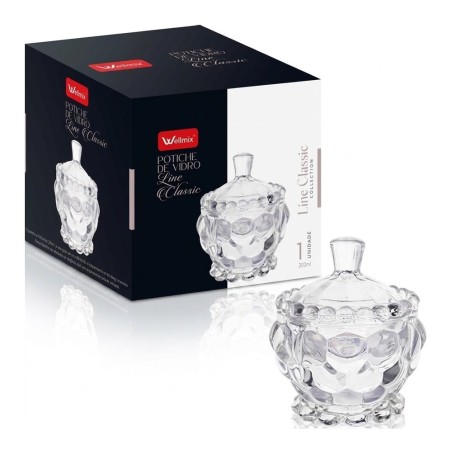 Potiche Bomboniere De Vidro Line Classic Baleiro Com Tampa 170ml 2