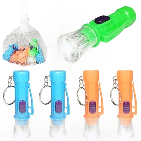 Kit 5 Chaveiros Lanterna Led Colorida 7 Cm