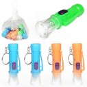 Kit 5 Chaveiros Lanterna Led Colorida 7 Cm