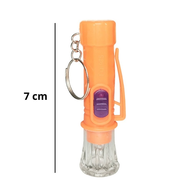 Kit 5 Chaveiros Lanterna Led Colorida 7 Cm