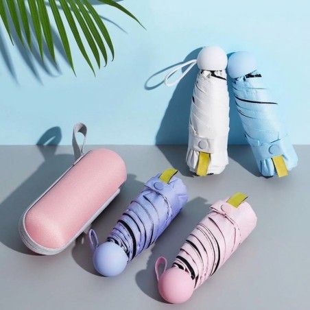 Guarda Chuva Capsula Compacto Para Bolsa Com Estojo 93 Cm