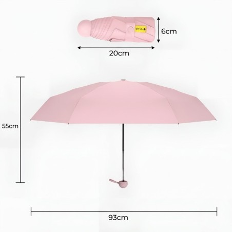Guarda Chuva Capsula Compacto Para Bolsa Com Estojo 93 Cm