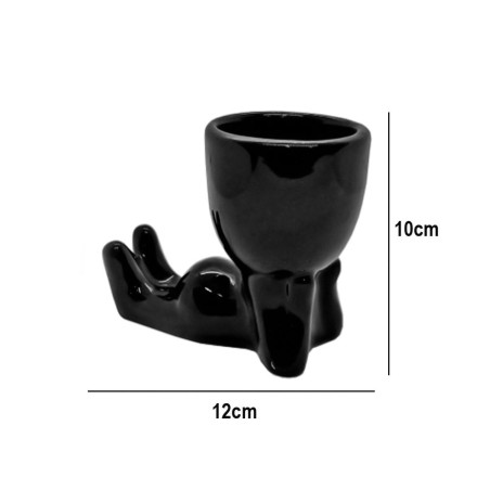 Vaso Decorativo Robert Plant Deitado Em Cerâmica Para Suculentas