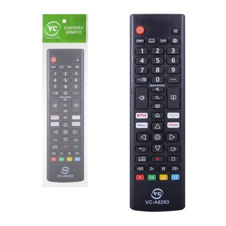 Controle Remoto Compatível Com TV LCD LG Preto 16cm