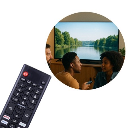 Controle Remoto Compatível Com TV LCD LG Preto 16cm