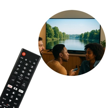 Controle Remoto Compatível Com TV LCD LG Preto 17cm