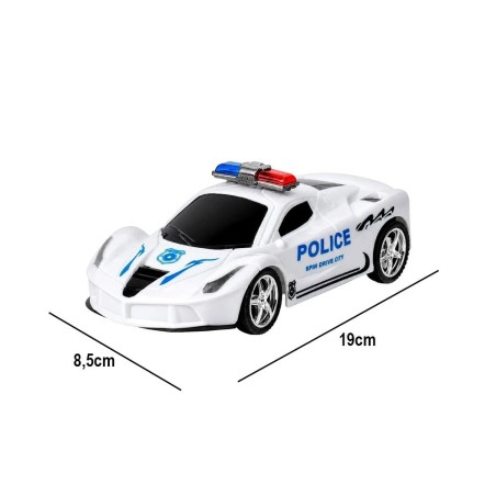Carro De Controle Remoto Viatura De Polícia 7 Funções 19cm