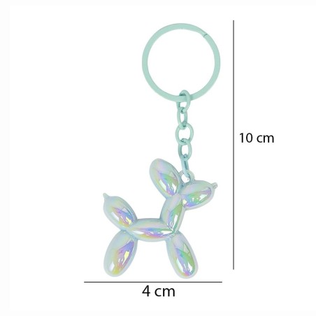 Chaveiro Cachorrinho De Balão Metalizado Para Chaves Bolsas Mochilas