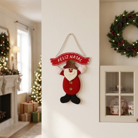 Enfeite Papai Noel E Boneco De Neve Porta E Parede Natal