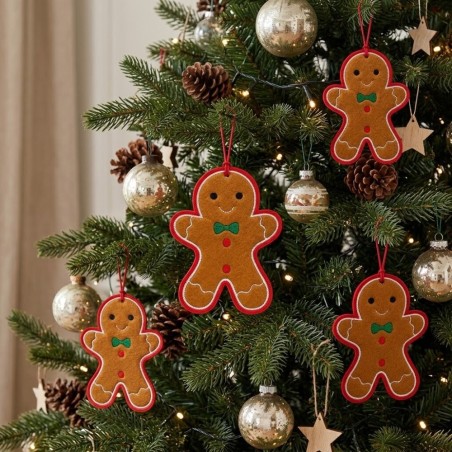 Pendente Árvore De Natal Biscoito Decorado 13 Cm