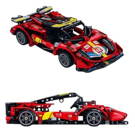 Kit Carrinho De Corrida Vermelho Blocos De Montar 375 Peças 2