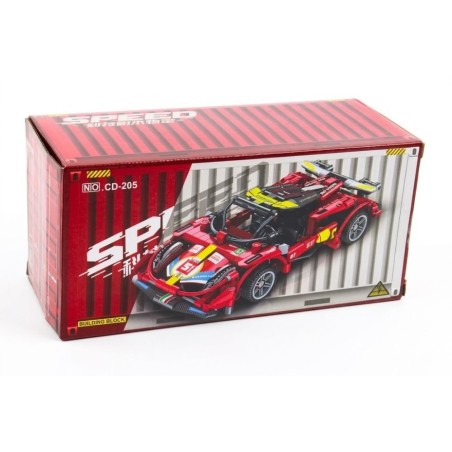 Kit Carrinho De Corrida Vermelho Blocos De Montar 375 Peças