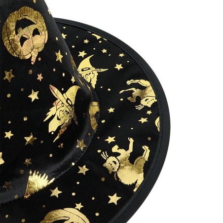 Chapéu De Bruxa Estampado Fantasia Halloween