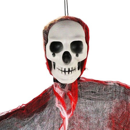 Enfeite De Grande Halloween Pendente Caveira Fantasma 80 Cm