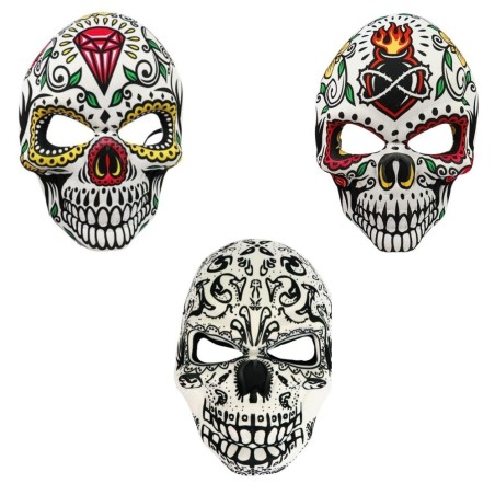 Máscara Caveira De Halloween Mexicana Decorada 2