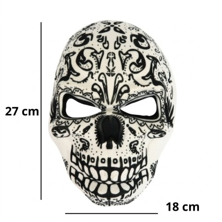 Máscara Caveira De Halloween Mexicana Decorada