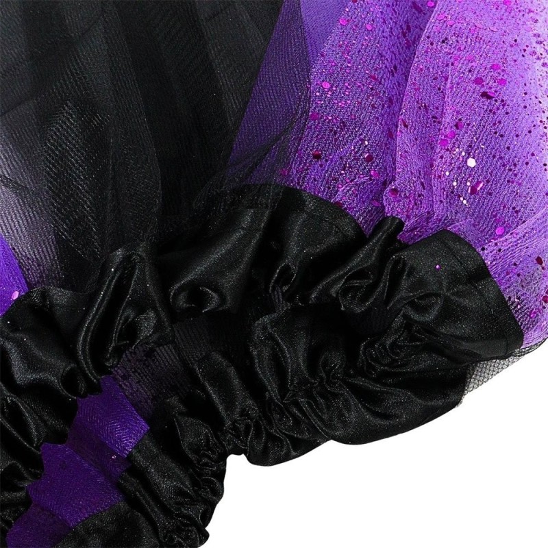 Kit Fantasia Infantil De Bruxa Saia E Tiara Halloween