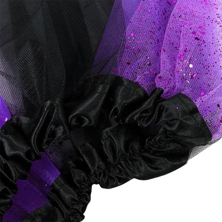 Kit Fantasia Infantil De Bruxa Saia E Tiara Halloween